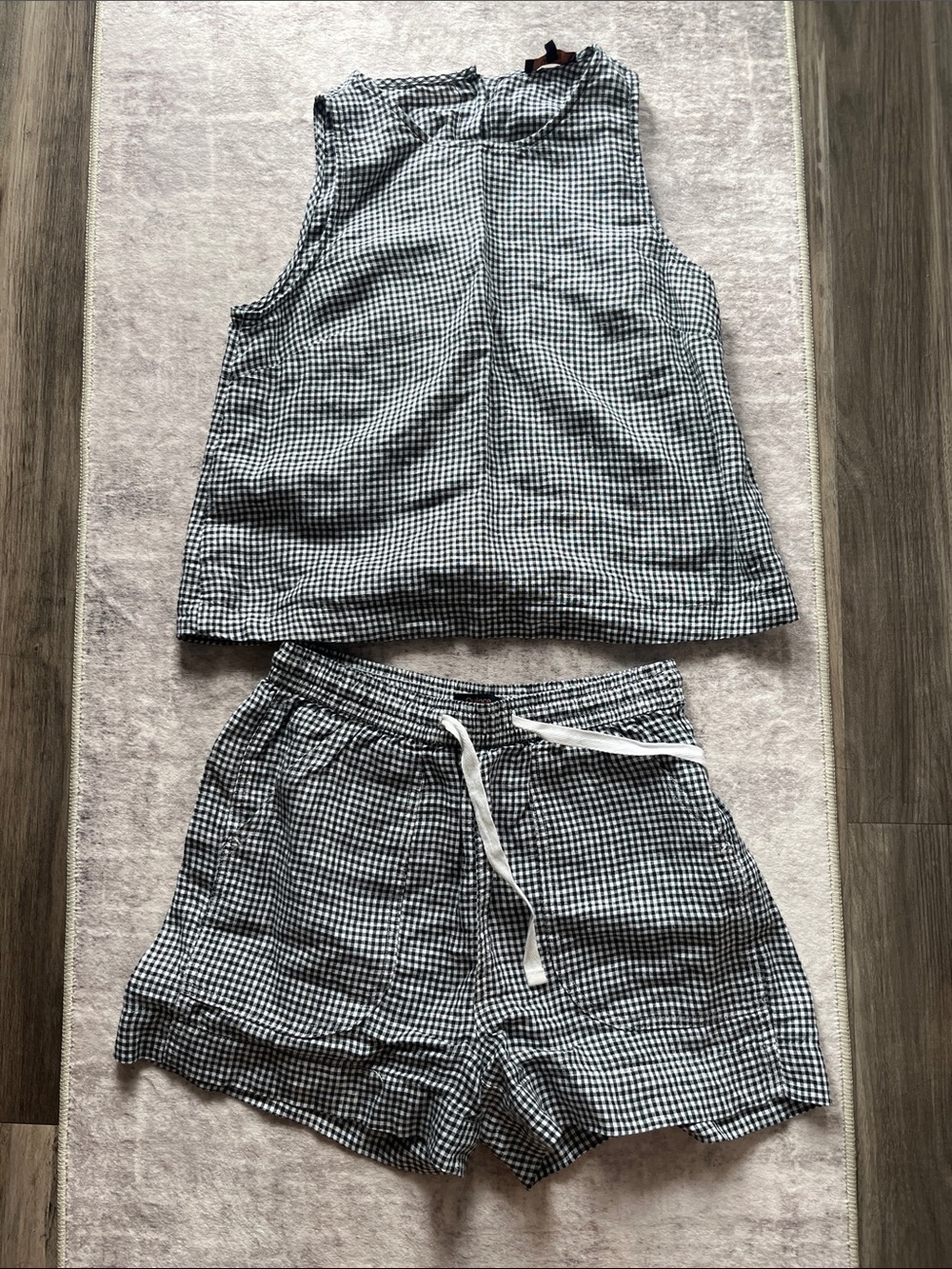Quince Black & White Gingham Matching Set